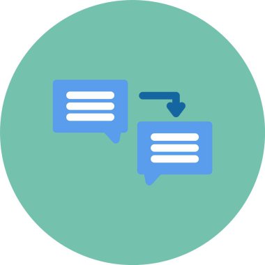 Sohbet simgesi vektör illüstrasyonu