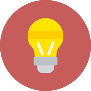 Ampul Düz Vektör Simgesi