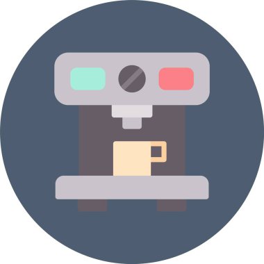 kahve makinesi simgesi, vektör, illüstrasyon tasarımı