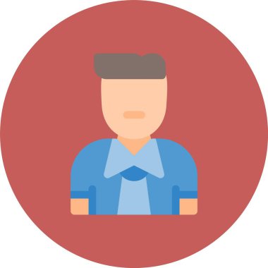 avatar erkek simgesi düz stil