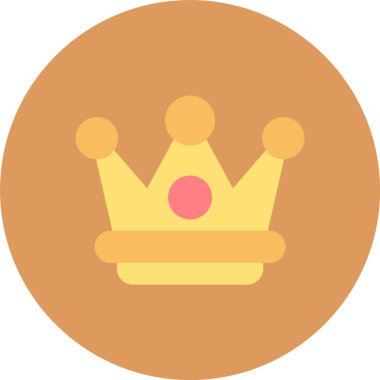 Web Kullanımı için Crown, Basit Vektör İllüstrasyonu