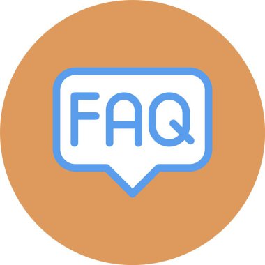 SSS simgesi, vektör illüstrasyonu