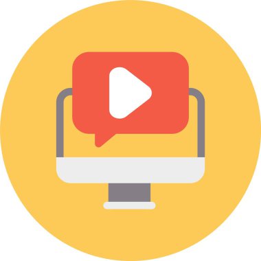 video simgesi vektör illüstrasyonu