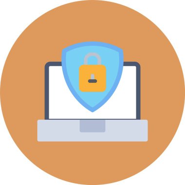 İnternet güvenlik kilidi simgesi, vektör illüstrasyonu