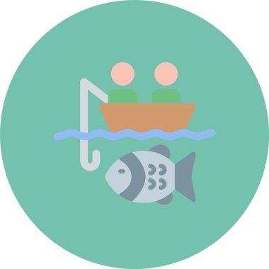 Balık. Web simgesi basit illüstrasyon