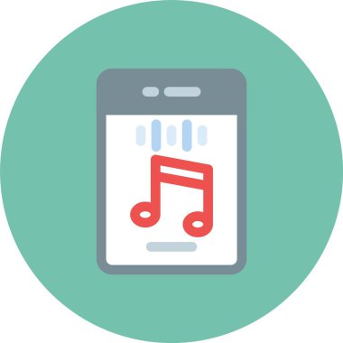 müzik cep telefonu vektör illüstrasyonu