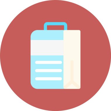 Çanta. Web simgesi basit illüstrasyon