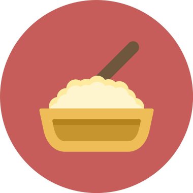 pirinç çorbası yemek vektör illüstrasyonu