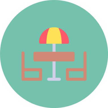 vektör çizim plaj şemsiye