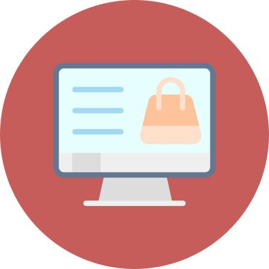 çevrimiçi alışveriş vektörü simgesi