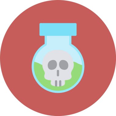 benzersiz kafatası vektör çizgisi simgesi