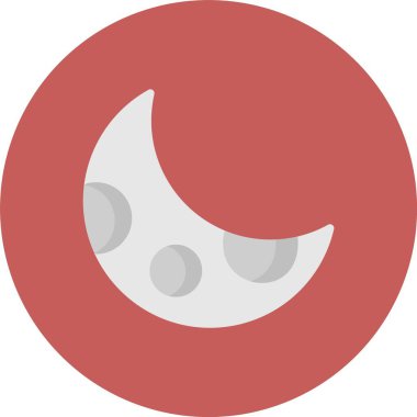 Ay. Web simgesi basit illüstrasyon