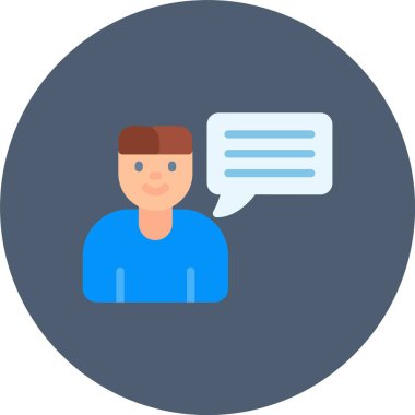 Sohbet simgesi vektör illüstrasyonu