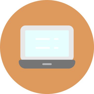 Dizüstü bilgisayar simgesinin vektör çizimi