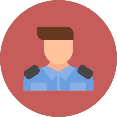 polis düz vektör simgesi