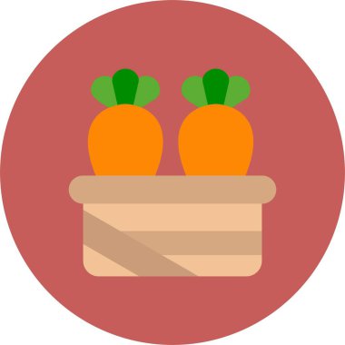 Havuç simgesinin vektör illüstrasyonu