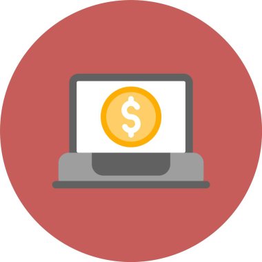 Laptop Düz Vektör Simgesi