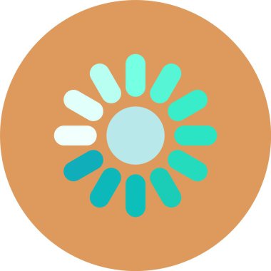 Benzersiz güneş kabartma vektör simgesi