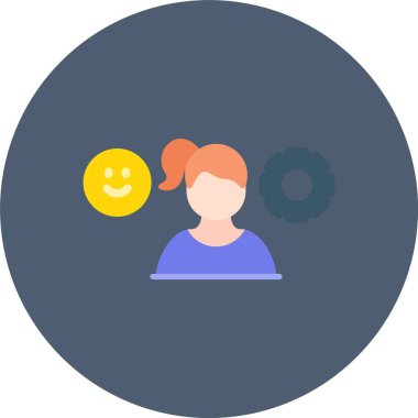 vektör kadın emoji simgesi