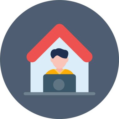 Ev. Web simgesi basit illüstrasyon