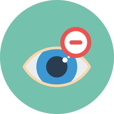 Kişisel ve ticari kullanım için göz vektörü simgesi simgesi vektör çizimi..