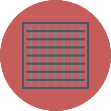 Bir ızgara simgesinin vektör illüstrasyonu