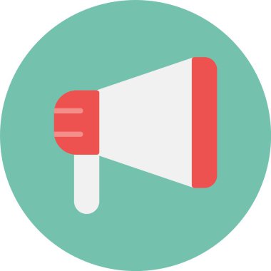 Megafon. Web simgesi basit illüstrasyon