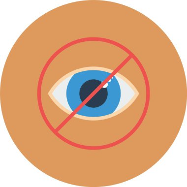 Göz simgesinin vektör illüstrasyonu