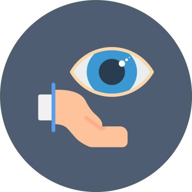 Göz testi tüpüyle el.