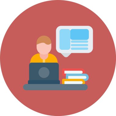 vektör dizüstü düz renk simgesi