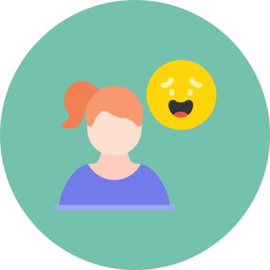 güzel kız vektör simgesi