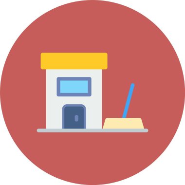 dükkan düz vektör simgesi