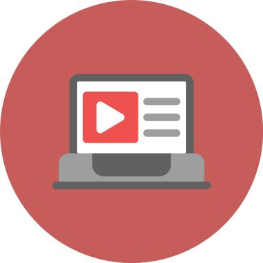 Dizüstü bilgisayar simgesi vektör çizimi