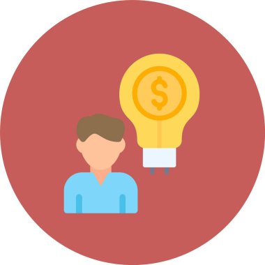 Bir fikrim var. Web simgesi basit illüstrasyon