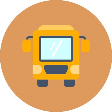 otobüs durağı simge vektör çizim