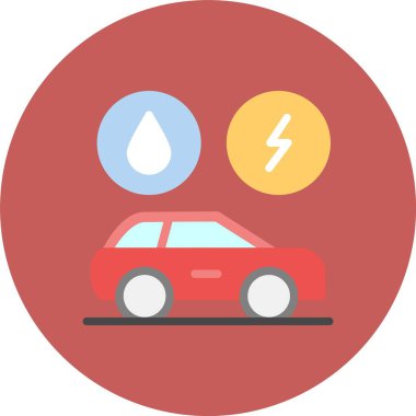 Bir araba simgesinin vektör illüstrasyonu