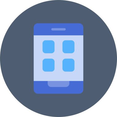 Cep telefonu. Web simgesi basit illüstrasyon