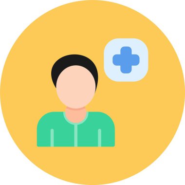 Tıbbi yüz simgesi olan Avatar Adam