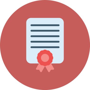 Sertifika. Web simgesi basit tasarım