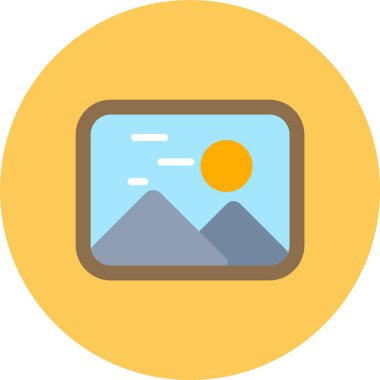 güzel dağ vektör simgesi