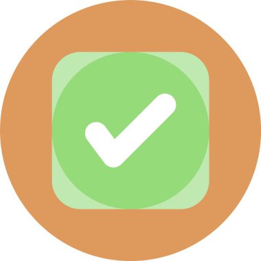 Düz Çember Vektör Simgesi Tasarımı Kontrol Et