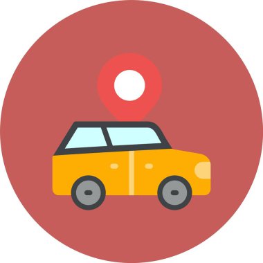 Araba simgesinin vektör illüstrasyonu