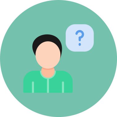 Soru işareti. Basit resimleme