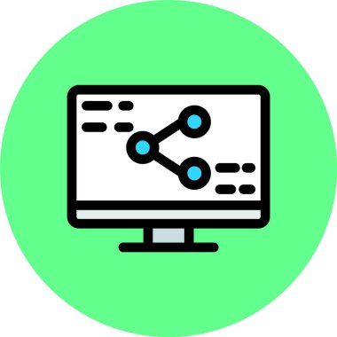 vektör lcd simgesi illüstrasyonu