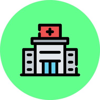 Hastane binası vektör simgesi