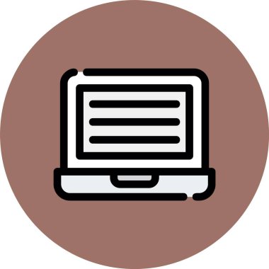 Bilgisayar. Web simgesi basit illüstrasyon