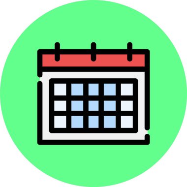 takvim vektör illüstrasyon simgesi