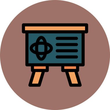 kamp ikonu vektör illüstrasyonu