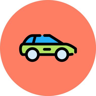 güzel taksi vektör çizgisi simgesi