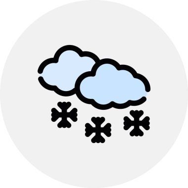 Kar yağıyor. Web simgesi basit tasarım